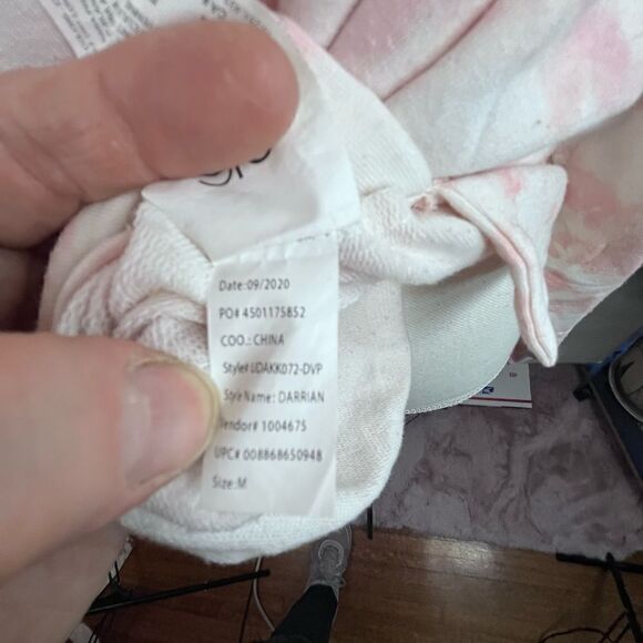 ANNE KLEIN SPORT TIE DYE PULLOVER DRAWSTRING OVERSIZED BOXY STRETCHY HOODIE L - Picture 9 of 12